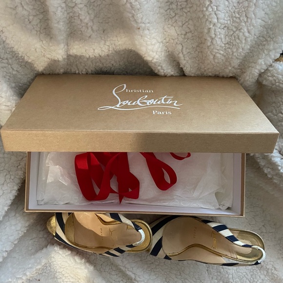 Christian Louboutin Lady Peep Sling Heels 36/5.5 - Picture 4 of 13